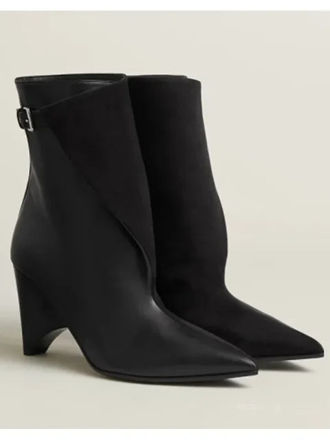 Autumn and Winter Women's Fashionable Knee High Boots, Pointed and Thick High-heeled Knight Boots 34-43 Mid Length Boots