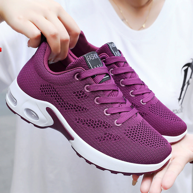 Plus Size Cushioning Shoes, Versatile Soft Sole Breathable Athletic Shoes