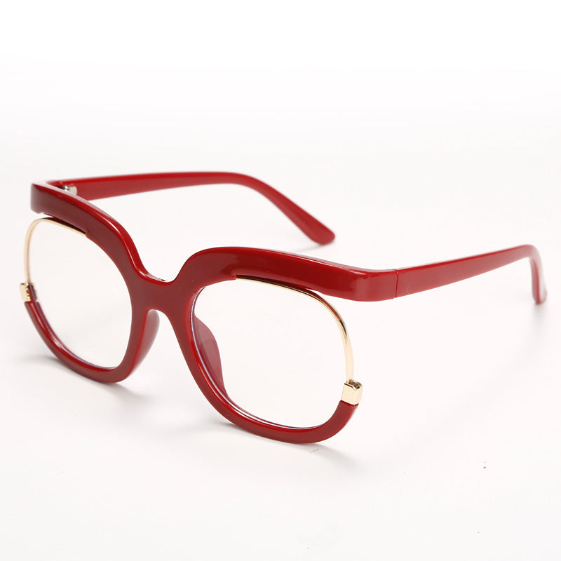 Large Frame Glasses Trendy Round Frame Glasses Women Can Match Myopia Glasses