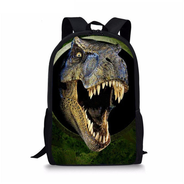 FORUDESIGNS Dinosaur 3D Printing Set School Backpacks for Boys Orthopedic Satchel Schoolbag Children Kids Shoulder Book Bag
