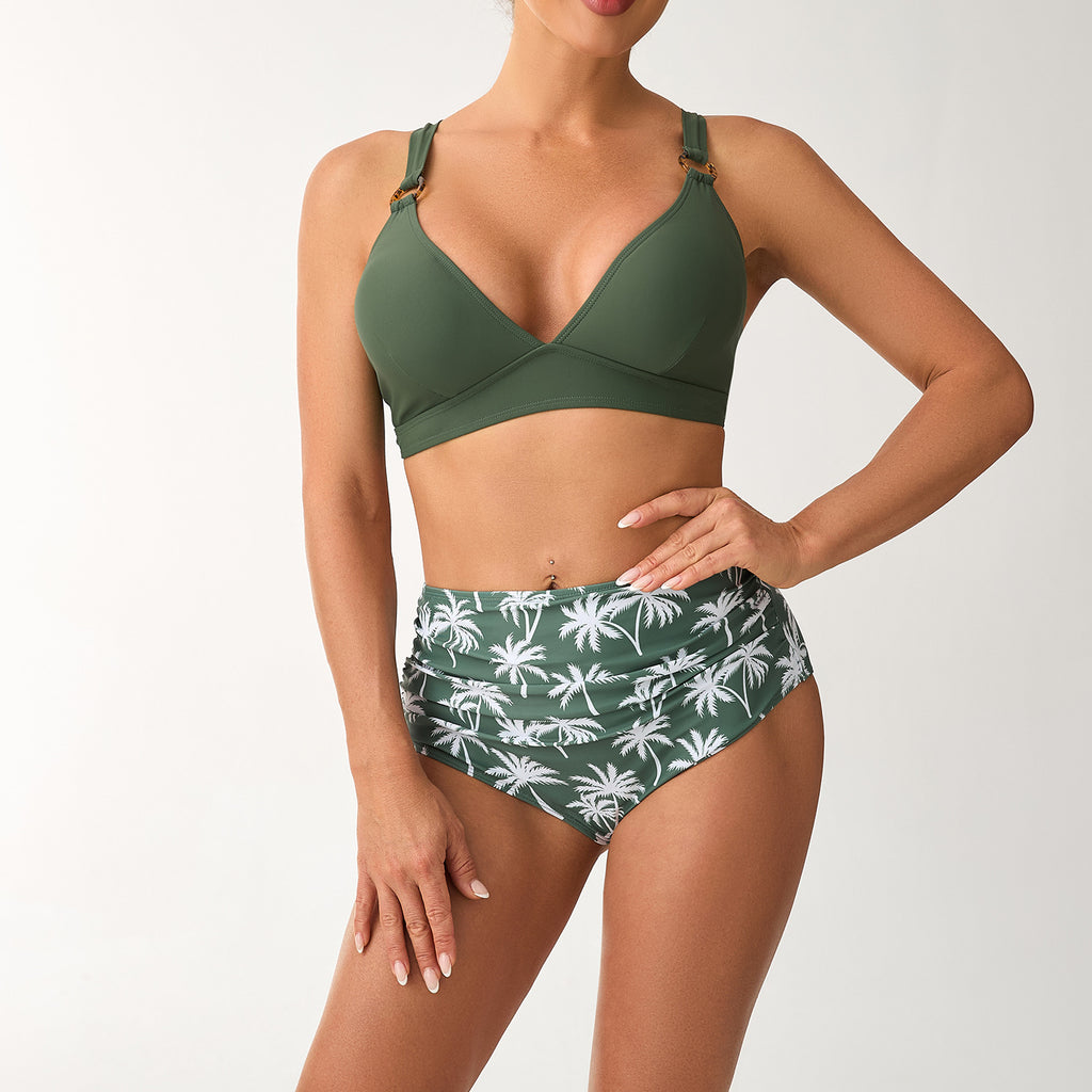 Swimsuit women's bikini backless lace up beach