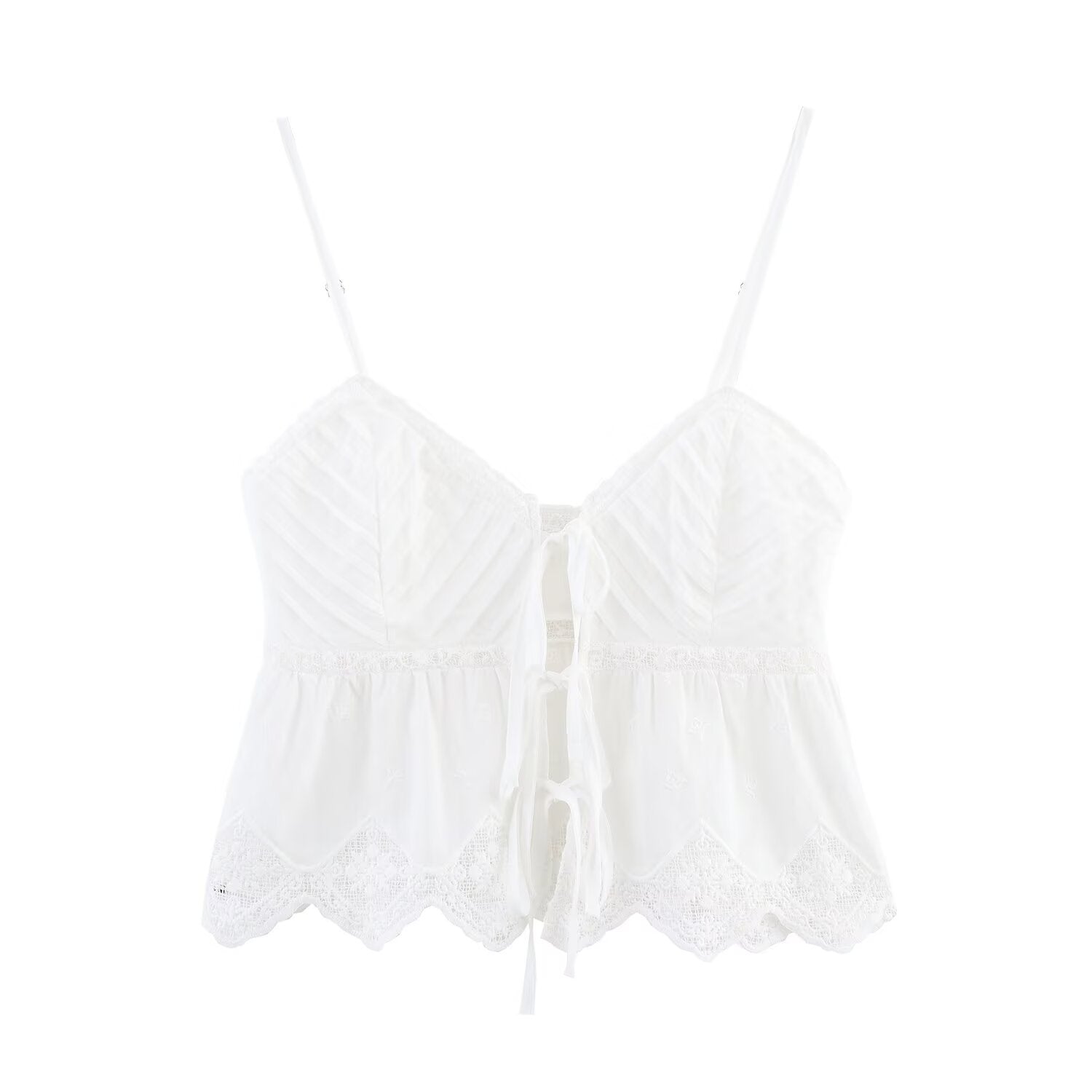 Spicy girl embroidered short camisole top