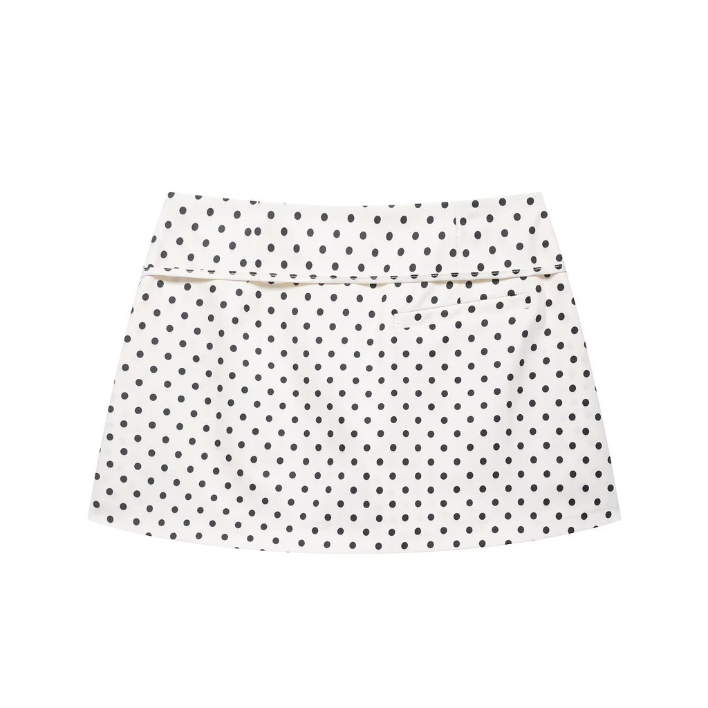 Spicy girl with belt polka dot versatile skirt pants