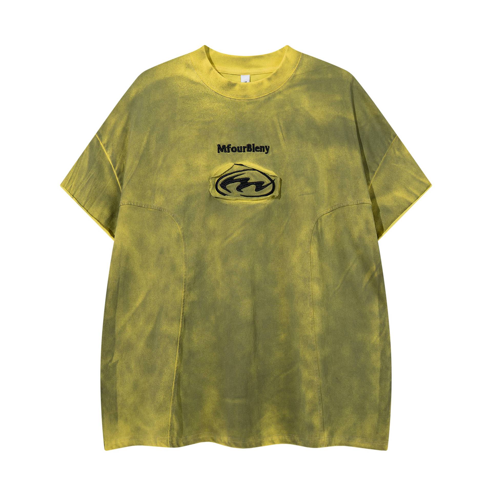 Tie dye embroidery to make old short sleeves