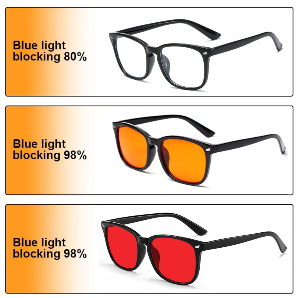 Gaming Phone Glasses Square Frame Eyewear Rivet Blue Light Blocking Glasses Wholesale