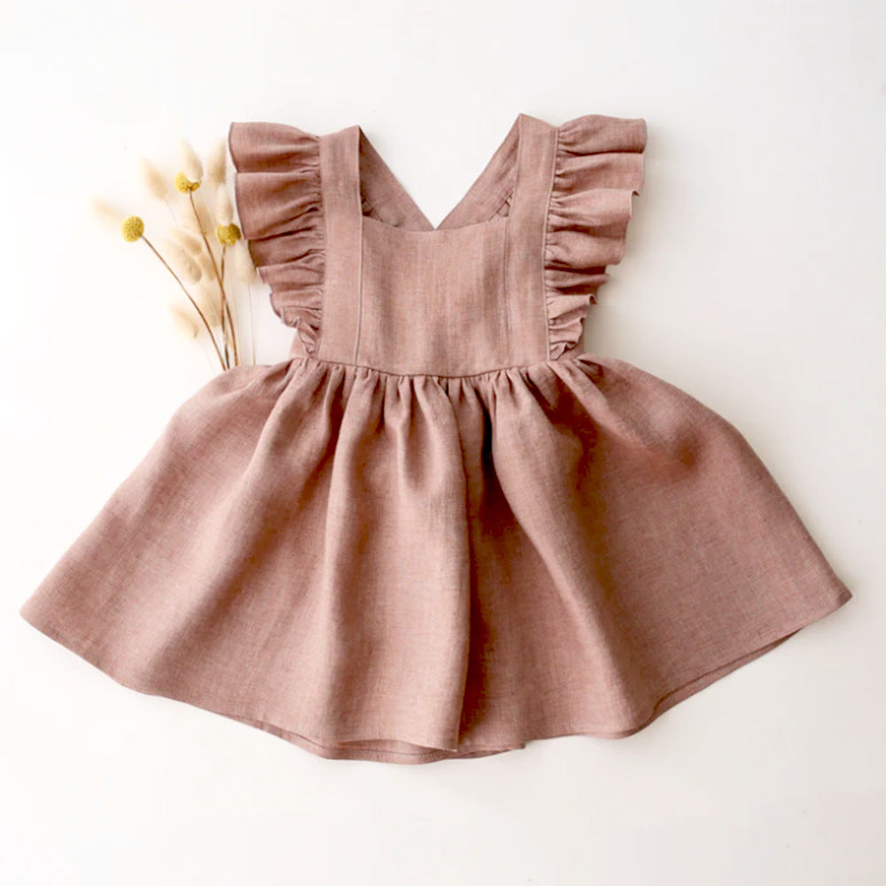 Solid color baby ruffle skirt