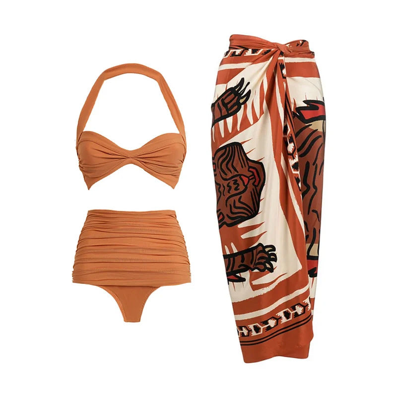 Tie High Waist Design for Women, Beach Swimwear for Vacation