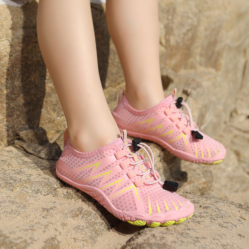 Children's outdoor river tracing shoes barefoot elementary school students diving beach shoes quick-drying water park fitness five-finger shoes