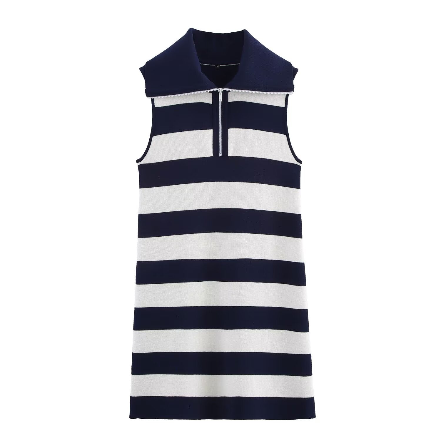 Street striped knitted sleeveless dress