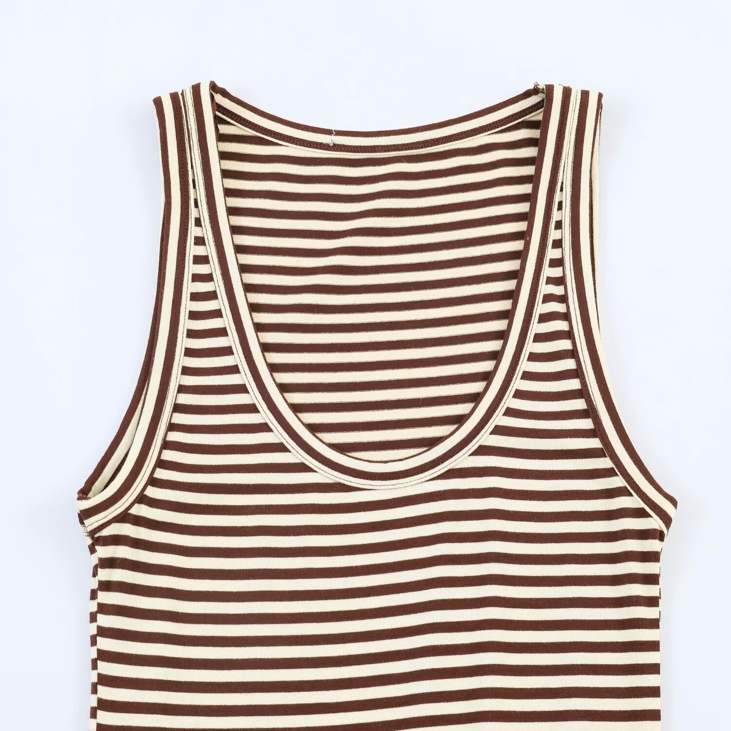Asymmetric striped Midi women's dress