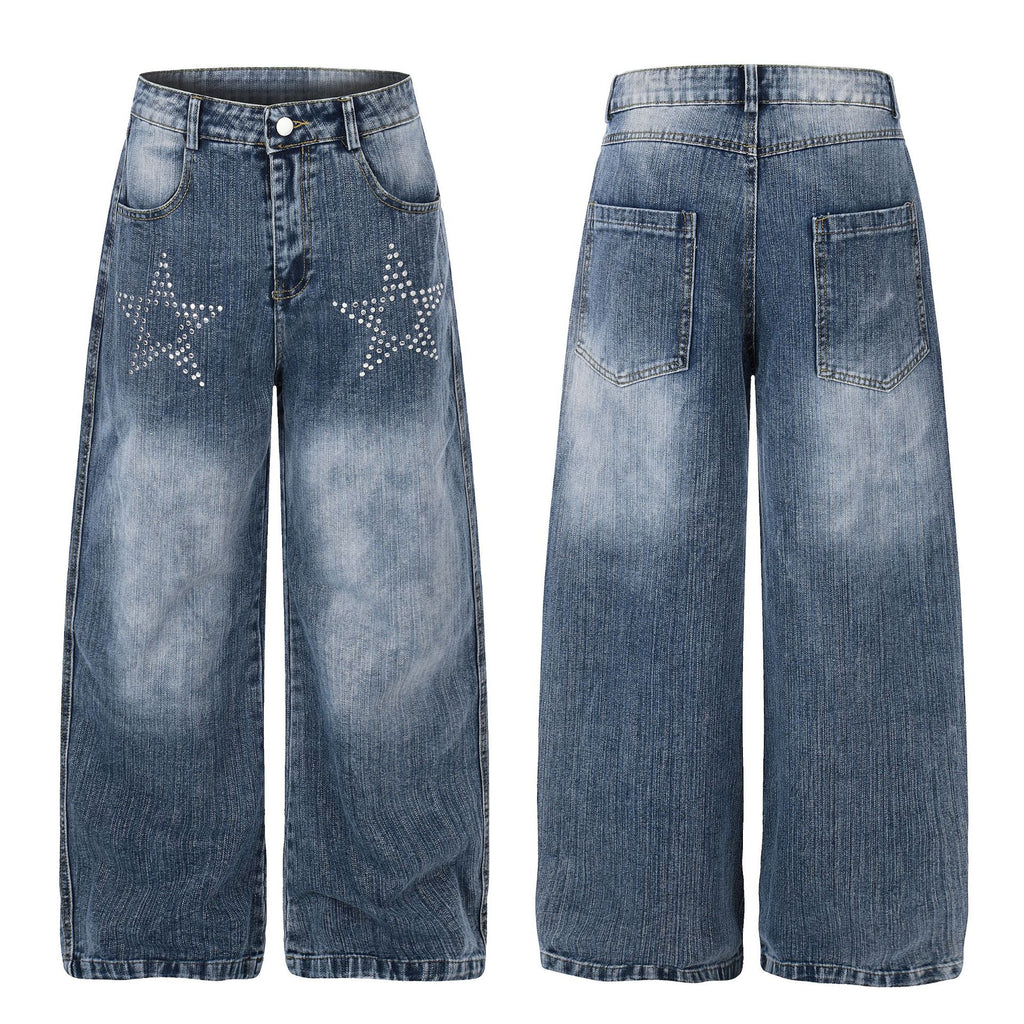 Wide Leg Jeans Women Loose Straight Washed Distressed Trendy Casual Pants