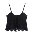 Spicy girl embroidered short camisole top
