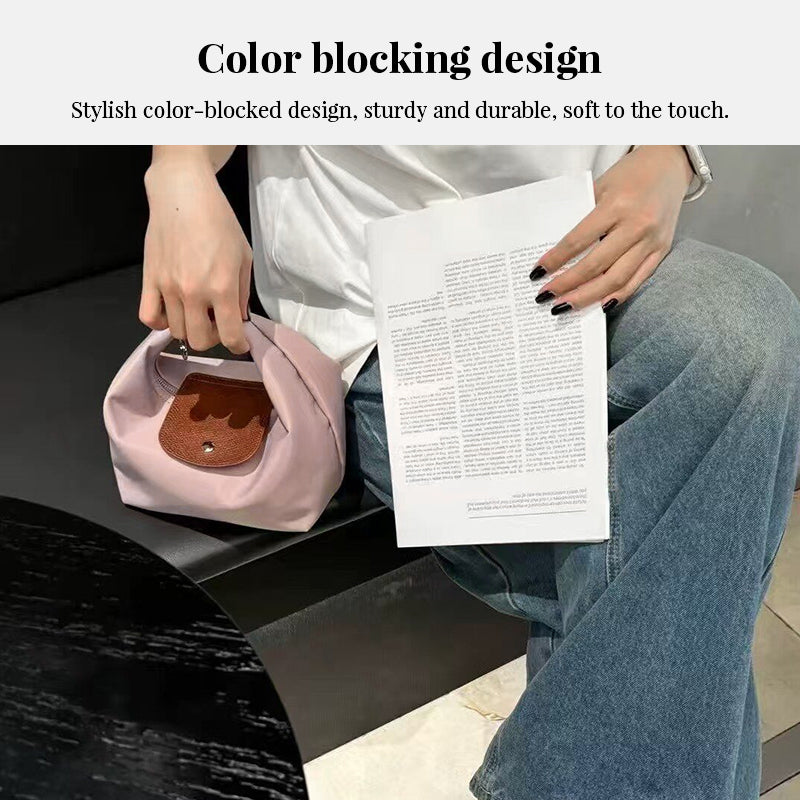 Premium Nylon Lunch Bag, Waterproof Insulated Lunch Box Tote, Handheld & Crossbody Dumpling Bag for Work, School, and Commuting