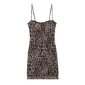 Spicy girl leopard print suspender dress
