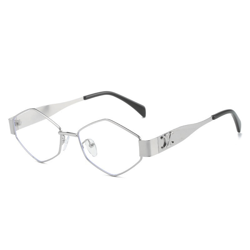 New triangular glasses, European and American ins, internet celebrity geometric polygon glasses, personalized hip-hop sunglasses