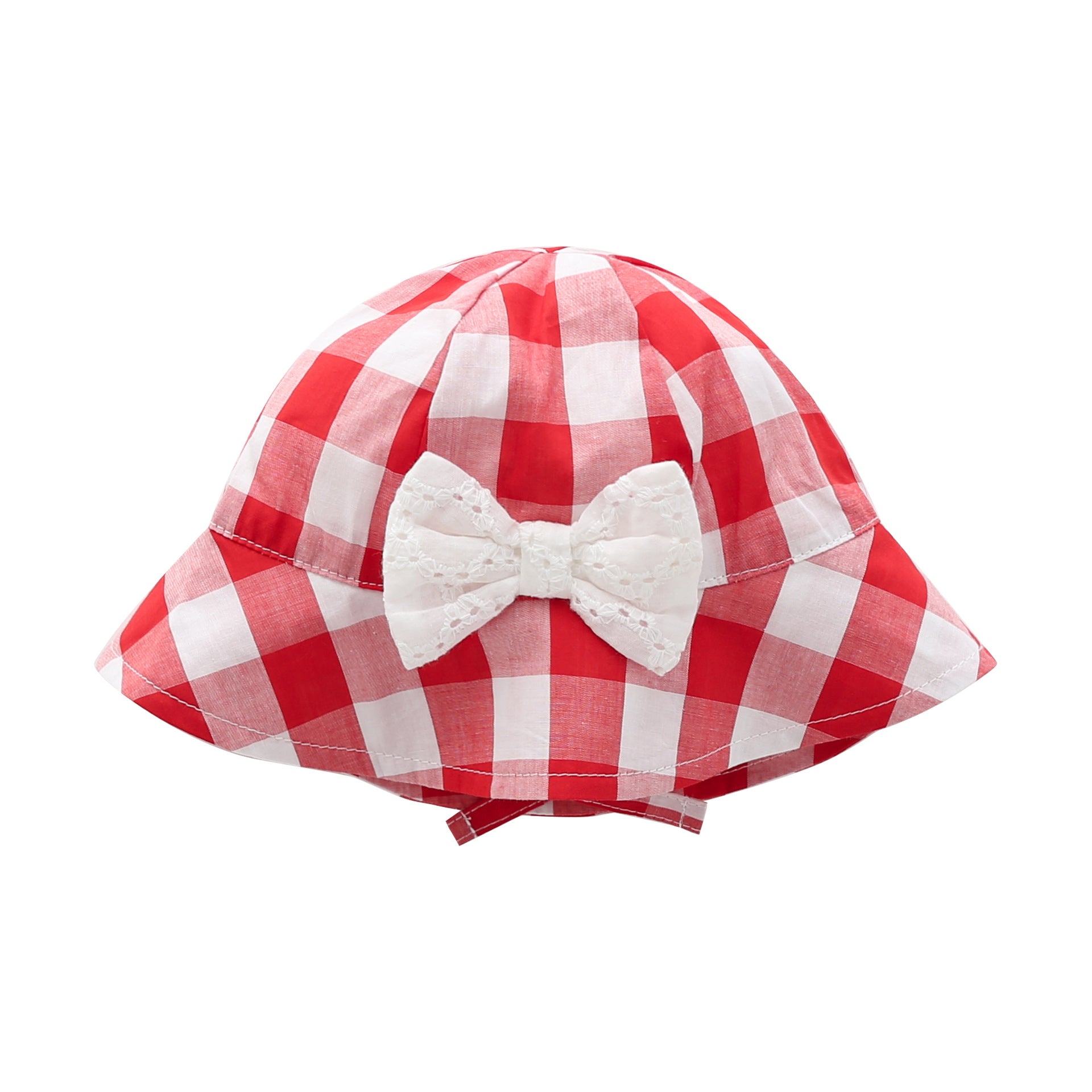 Checkered dress with hat for girls' dress