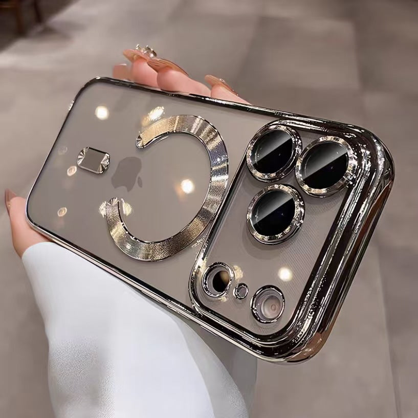 iPhone 17 Electroplated Phone Case with MagSafe Magnetic Attachment,