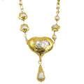 Royal style retro micro inlaid Baroque pearl natural freshwater pearl women's collarbone necklace