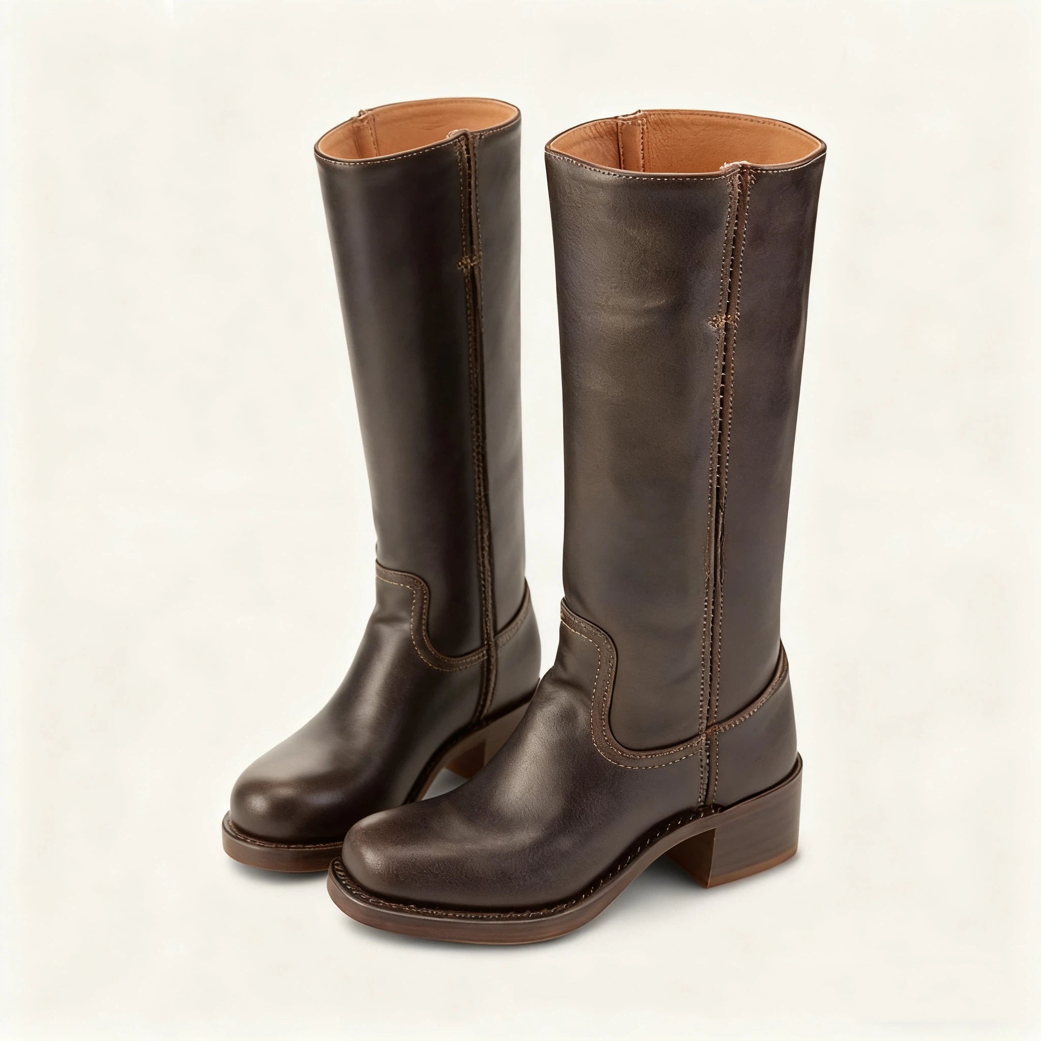 Long boots retro women's campus western cowboy boots