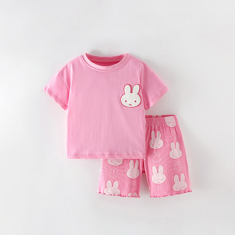 Round neck short sleeved top and shorts set