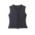 Stacked decorative soft sleeveless top