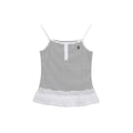 Embroidered Tank Top for Women, Lace Trimmed Hem, Fitted Slimming Inner Wear Sleeveless Top