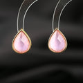 Micro inlaid water droplet zircon earrings for women plated with 18k gold