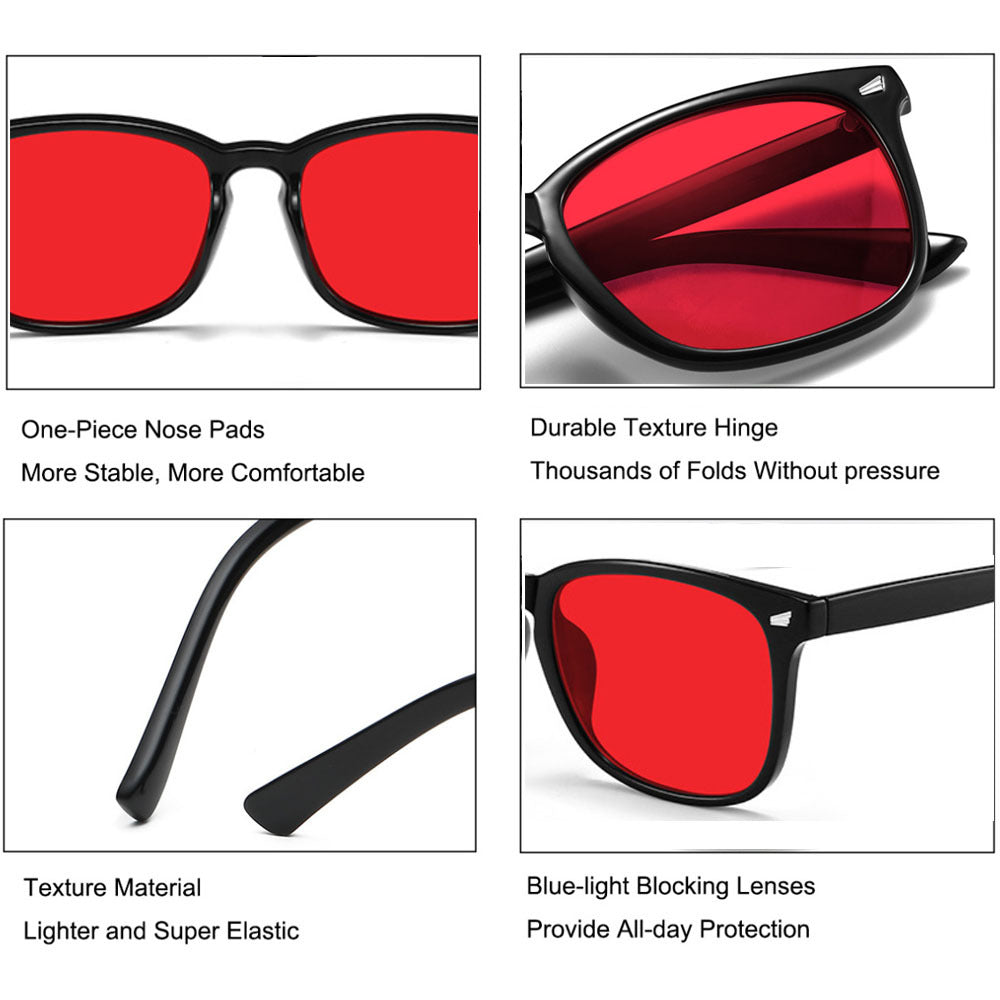 Gaming Phone Glasses Square Frame Eyewear Rivet Blue Light Blocking Glasses Wholesale
