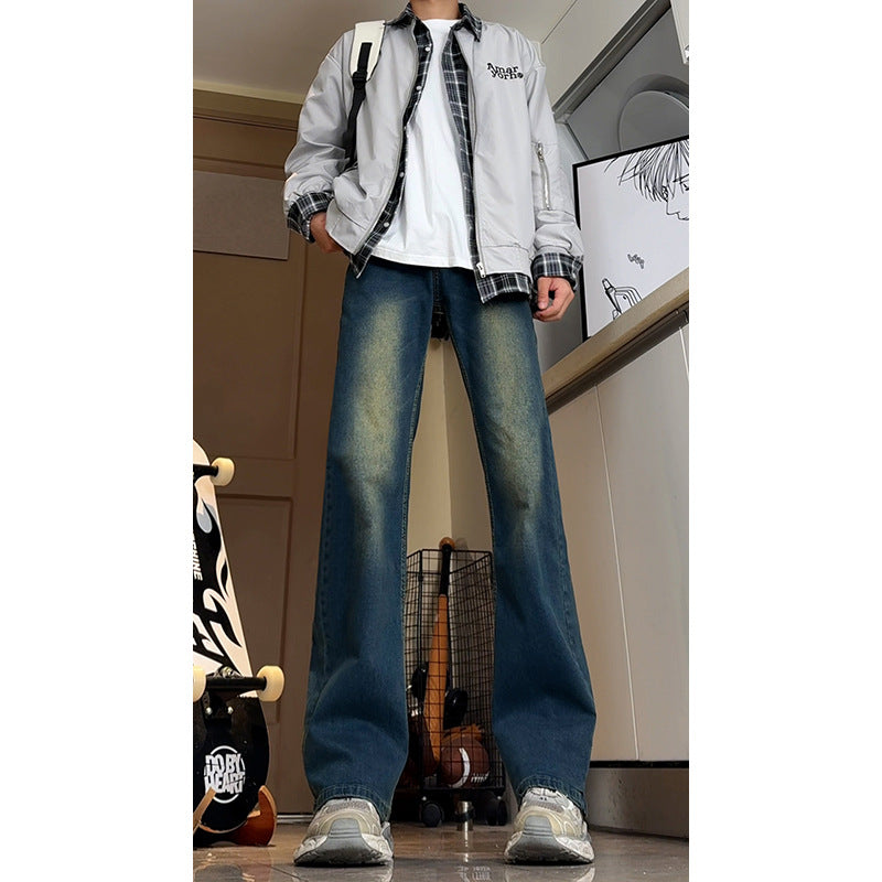 Slim Fit Straight Leg Tapered Jeans for Men