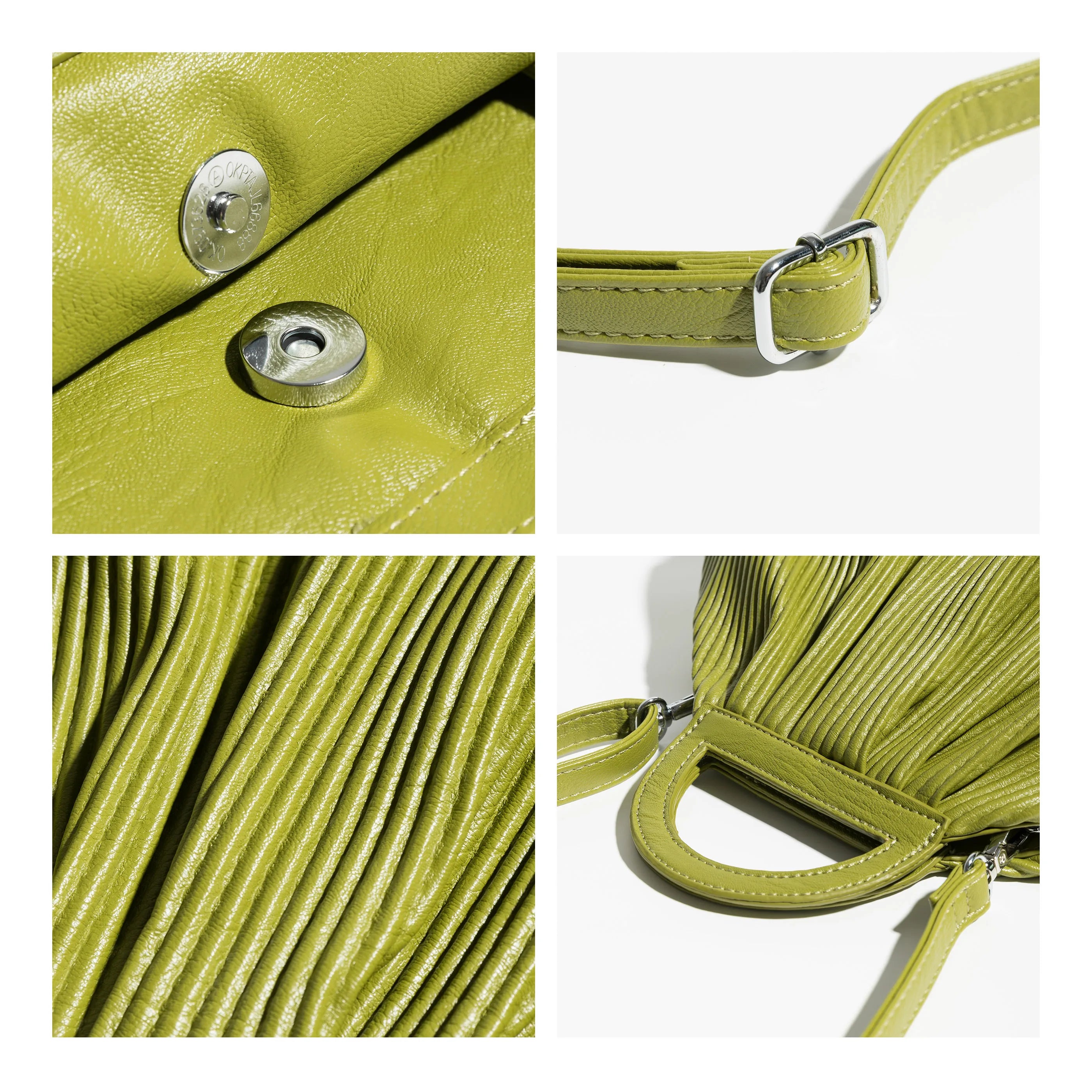 Winter Trend Women Pleated Dumpling Top Handle Purse Ruched Stylish Crossbody Bag Retro Solid Color Hasp Shoulder Handbag