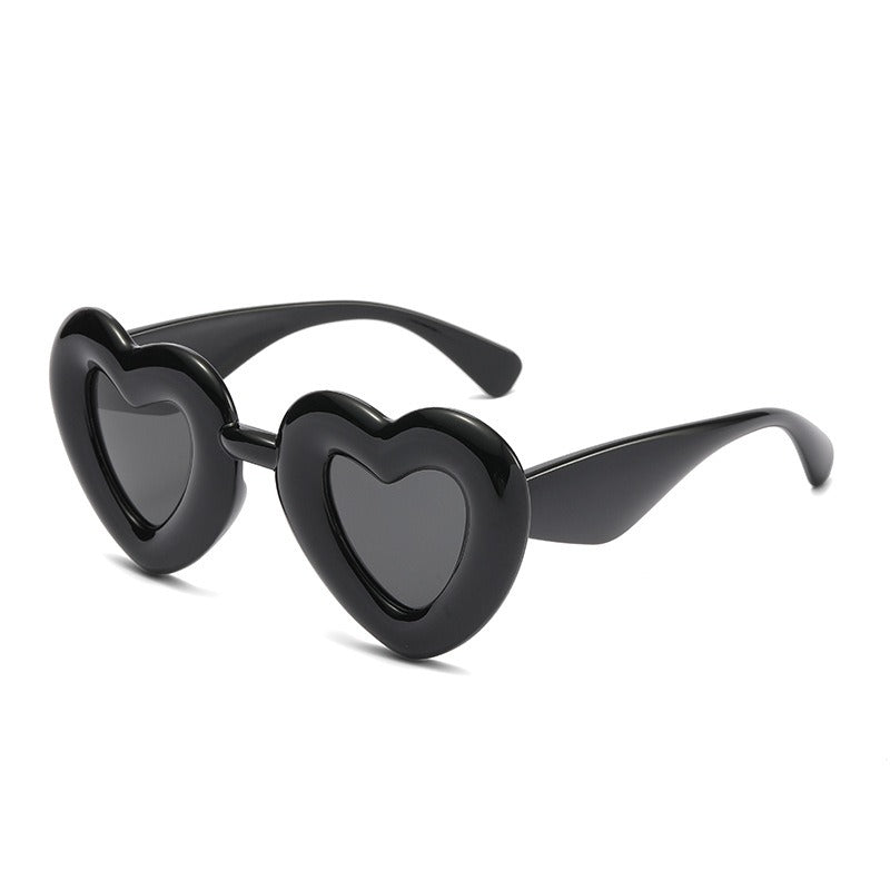 Design cute heart glasses love polarized sunglasses for women