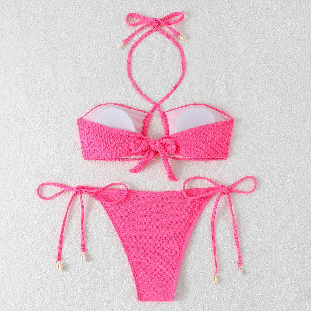 Split beach bikini swimsuit