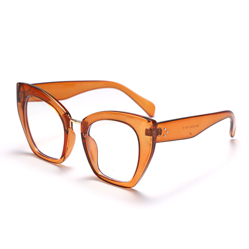 New Large Frame Personality 395 Anti-Blue Light Glasses Su Yan Net Red Swing Shot Flat Glasses Sunglasses
