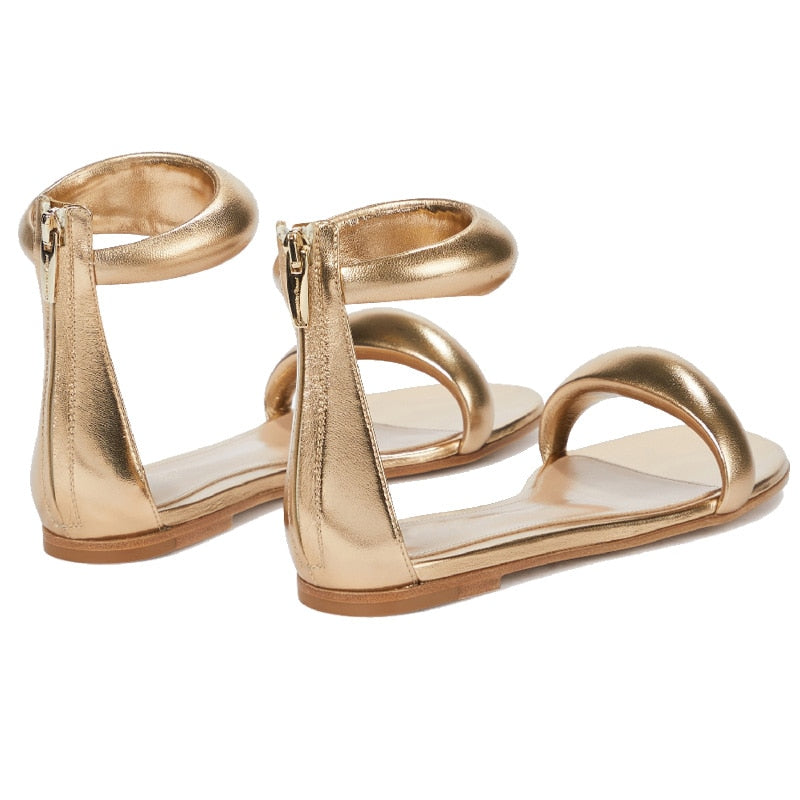 Processing time:3-7days after placing orders  Summer Sexy Flat Sandals Simple Fish Mouth Zipper Women's Shoes Gold Silver Black Green White Brown Big Size