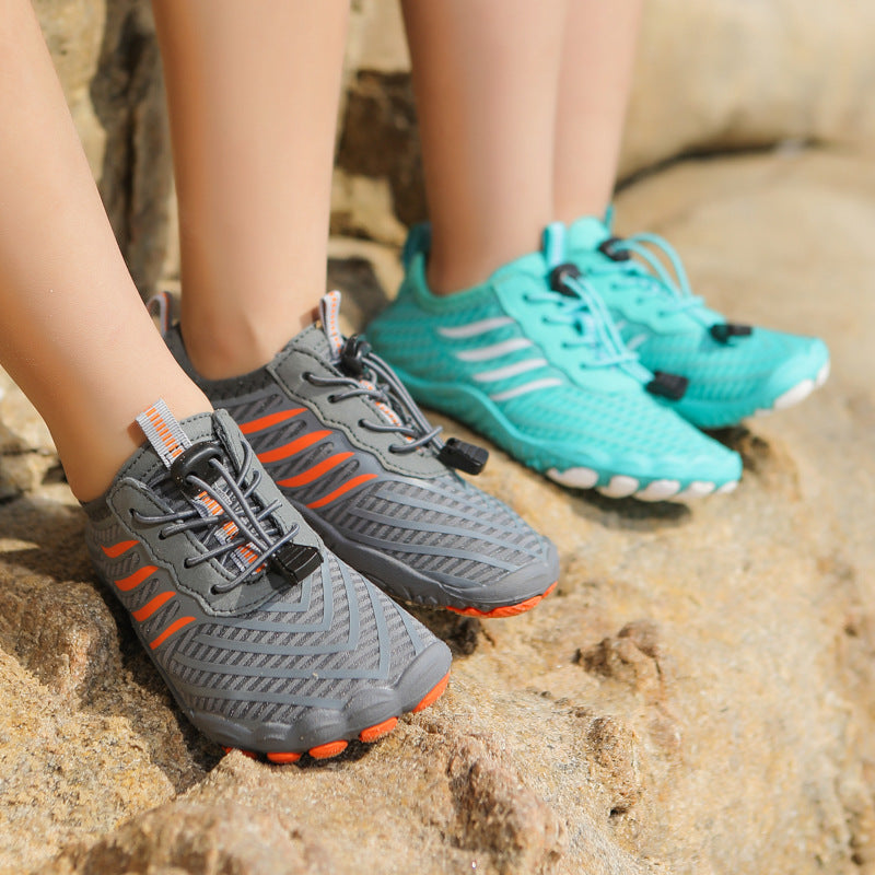 Children's outdoor river tracing shoes barefoot elementary school students diving beach shoes quick-drying water park fitness five-finger shoes