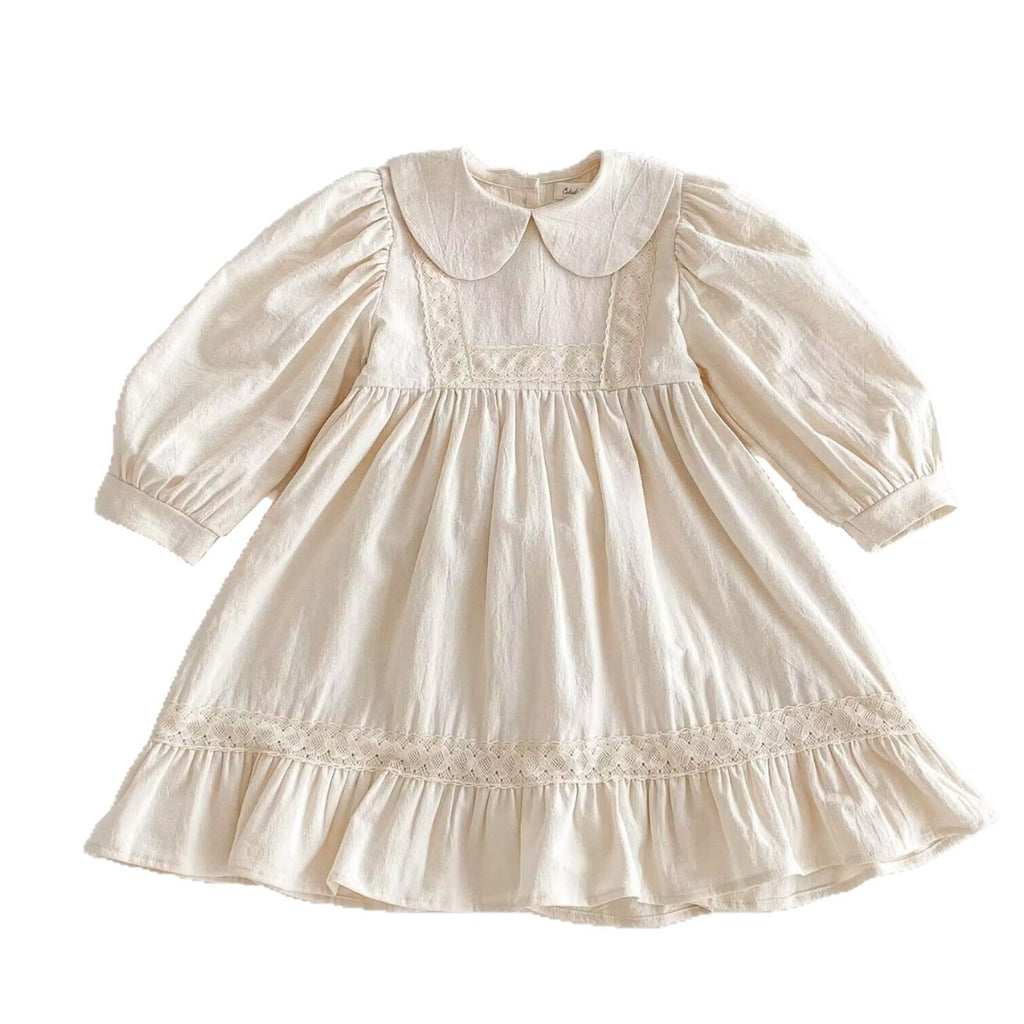 Girl's doll collar bow dress