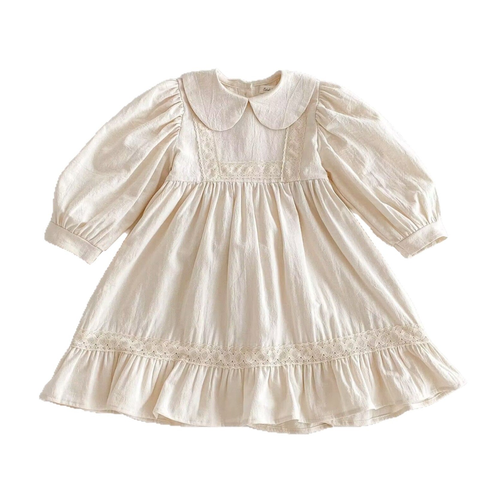 Girl's doll collar bow dress