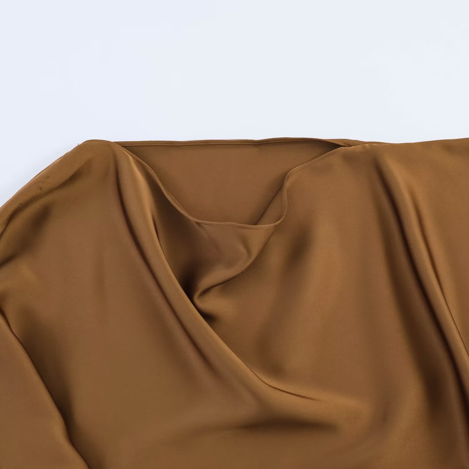 Satin texture layered asymmetric dress