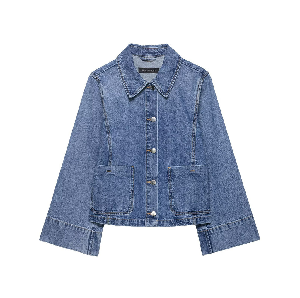 Street short denim jacket for summer