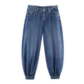 Casual style waist loop with balloon version jeans