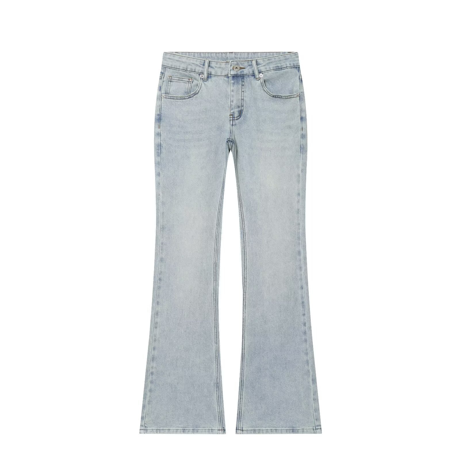 Retro style low waisted flared jeans