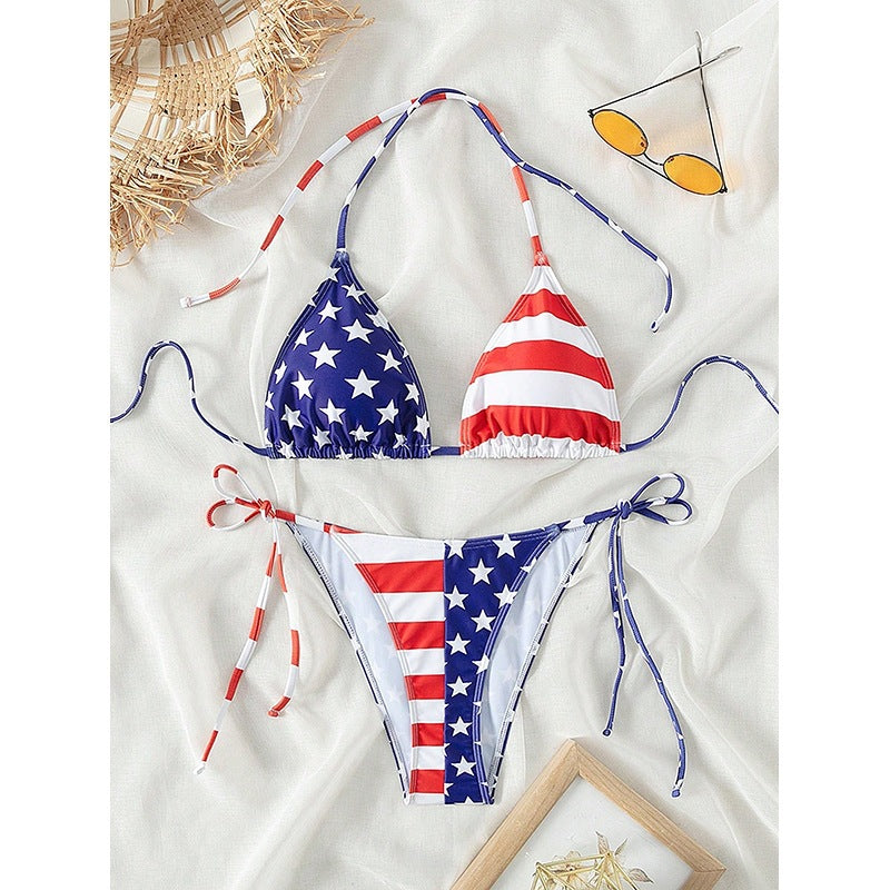 American Flag Printed Bikini