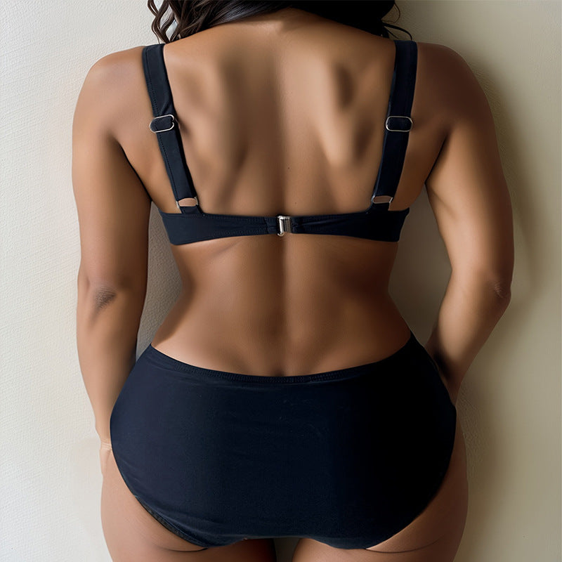 Solid Color Sexy Bikini Two-Piece Swimsuit