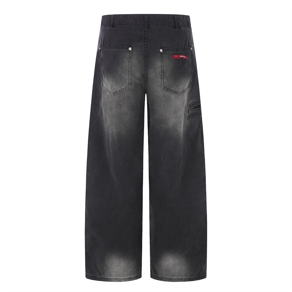 Grinding white to make old straight leg pants