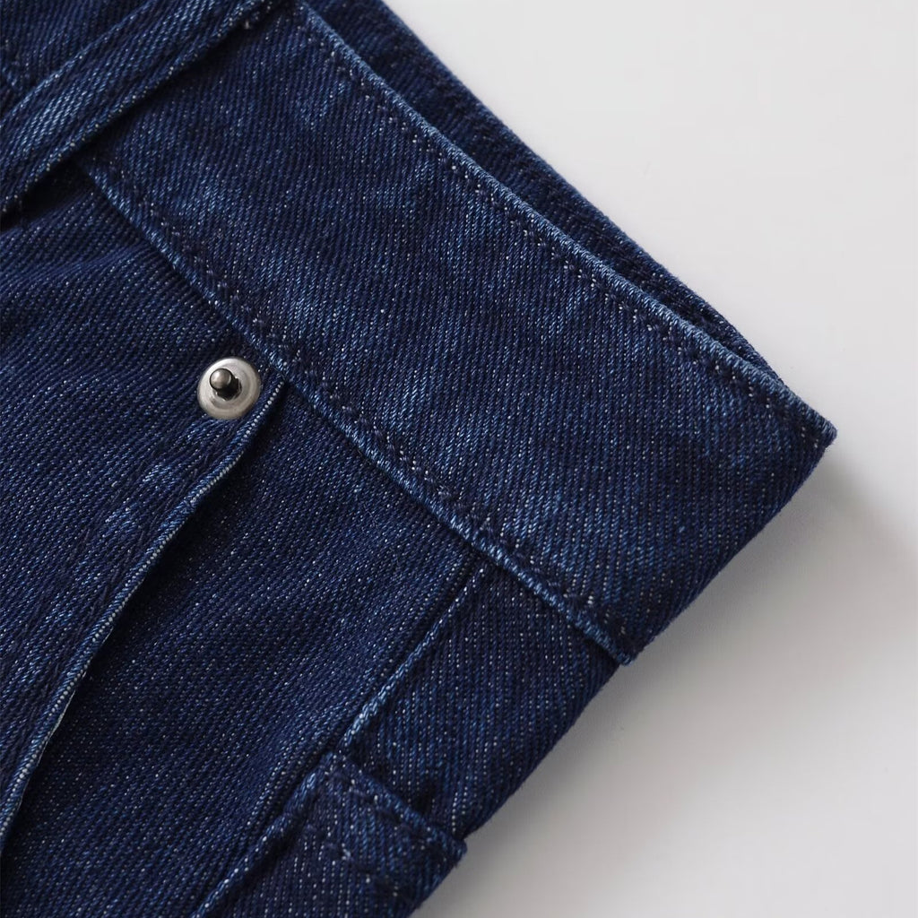 Street high waisted curved edge jeans