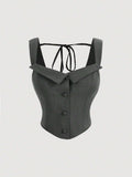 Slim fit sleeveless top