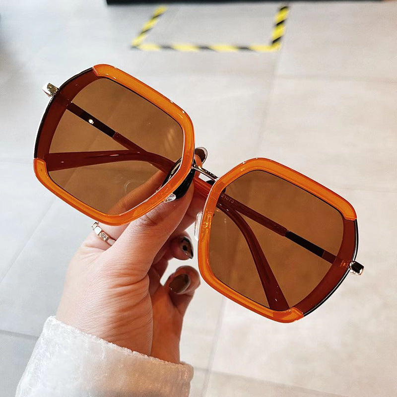 Sunglasses Men's And Women's Korean Version Big Frame Glasses Trendy Street Sunglasses