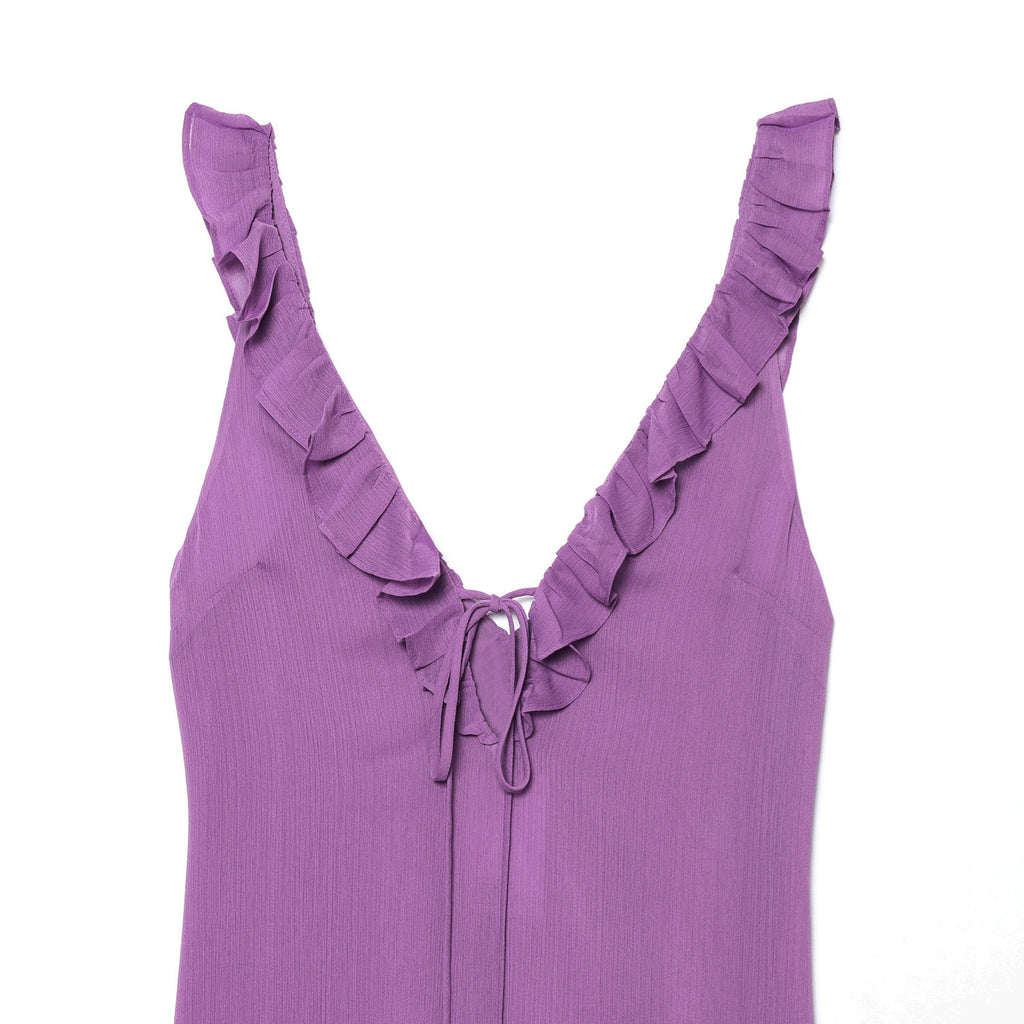 Ruffle women's dress with ruffled edges for summer