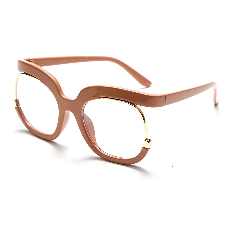 Large Frame Glasses Trendy Round Frame Glasses Women Can Match Myopia Glasses