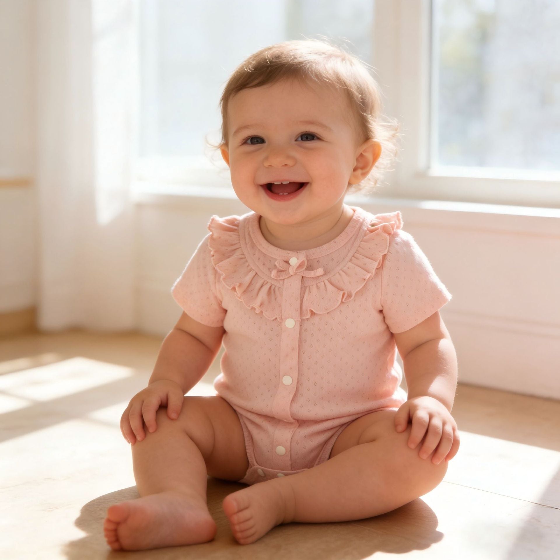Round neck short sleeved jumpsuit